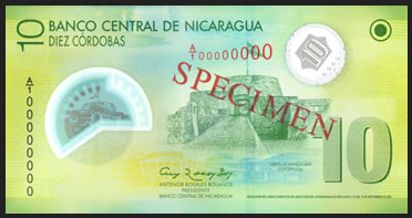 Billete de 10 Córdobas (2009)