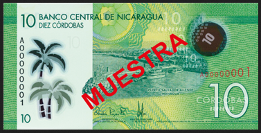 Billete de 10 Córdobas (2015)