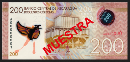 Billete de 200 Córdobas (2015)