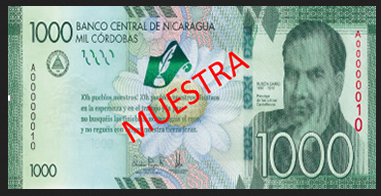 Billete de 1000 Córdobas (2016)