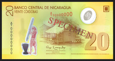 Billete de 20 Córdobas (2009)